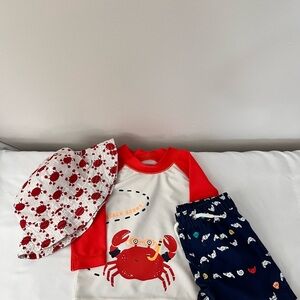 CartersRed Crab Baby Outfit Set Sz 6 mos